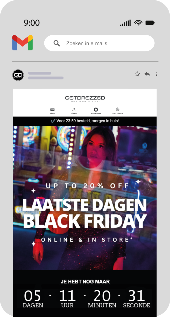 Nieuwsbrief En Email In Black Friday Stijl