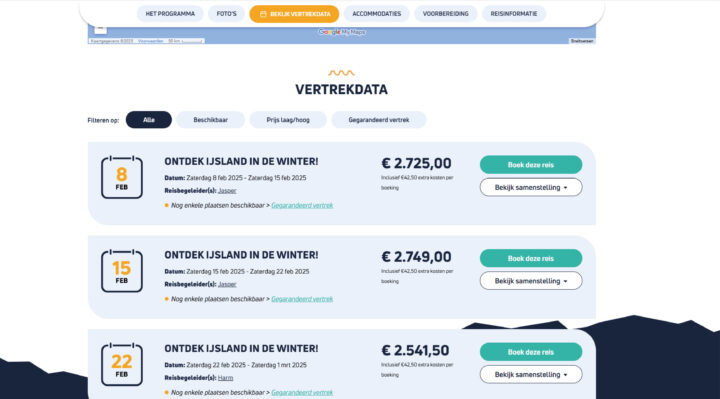 Boekingsmodule Voor Nosun In De Nieuwe Website Laten Maken Door Dtch Digitals