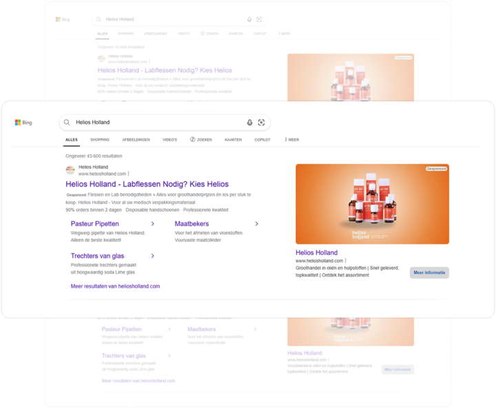 Voorbeeld Advertentie Microsoft Bing Helios