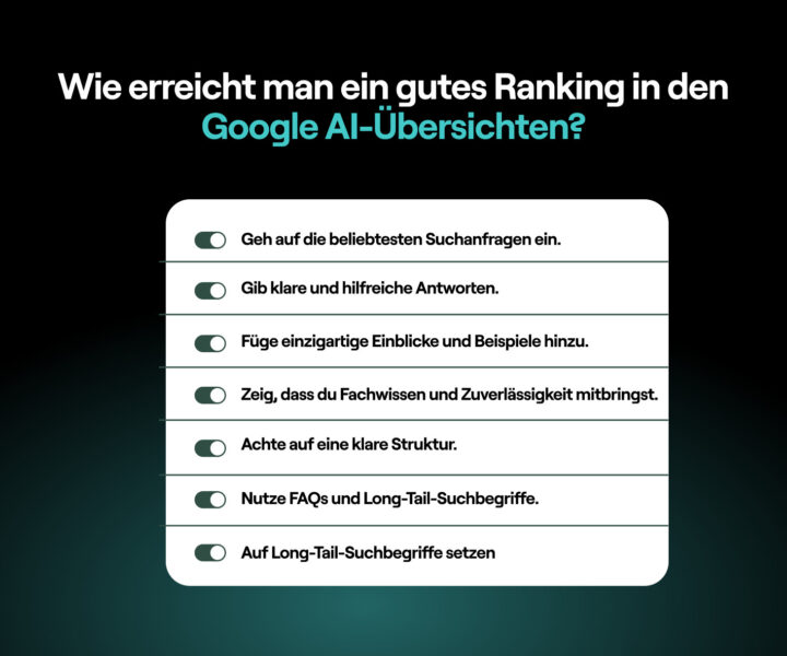 Wie Erreicht Man Ein Gutes Ranking In Den Google Ai Übersichten 