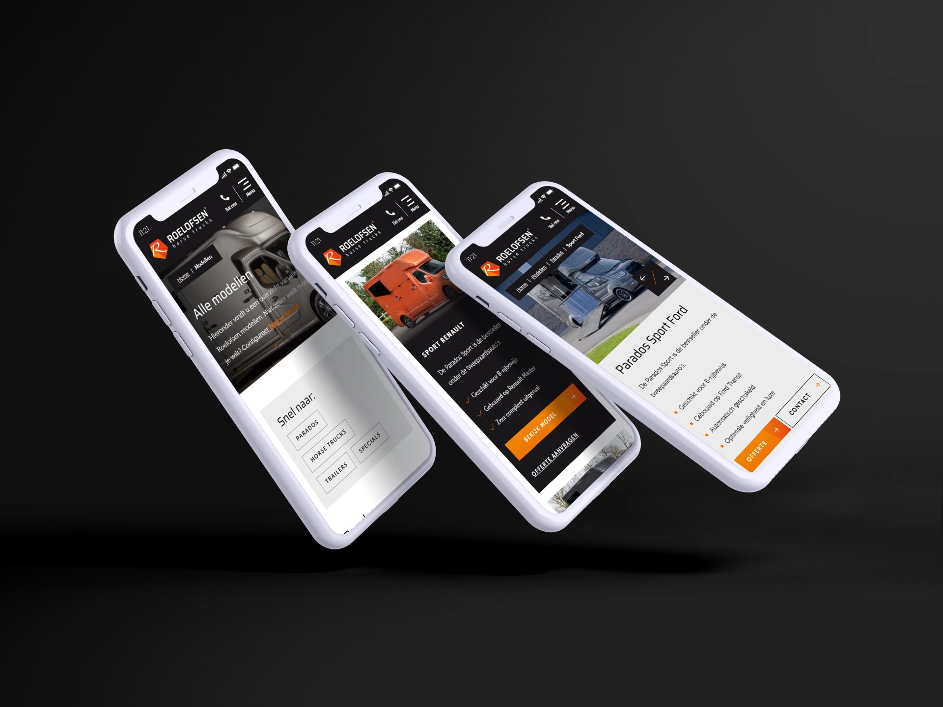 De Nieuwe Website Van Roelofsen Horse Trucks Functioneert Goed Op Telefoons
