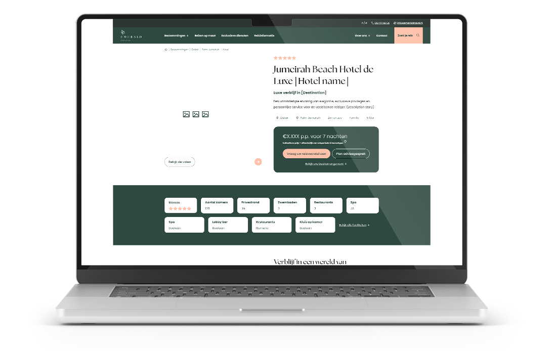 Verbeterde Ux Design Emerald Travel
