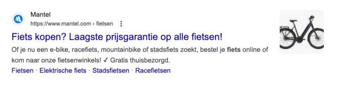 Voorbeeld Meta Beschrijving En Title In De Zoekmachine