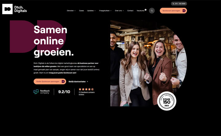 Beeldvullende Header Webdesign