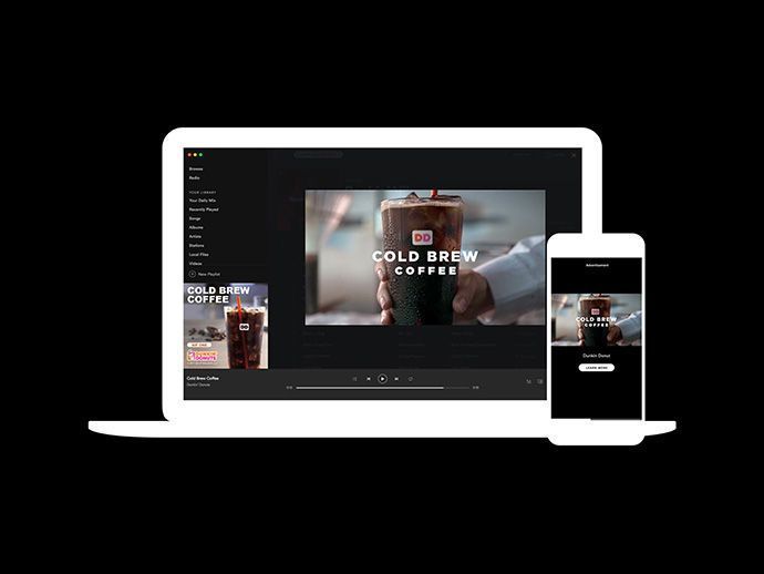 Video takeover advertentie binnen Spotify