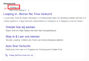 bedrijfsnaam toevoegen binnen je google ads advertentie