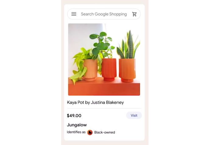 Black-owened kenmerk in Google Shopping