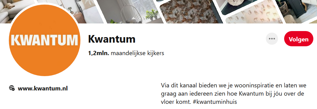 Claim je website op Pinterest