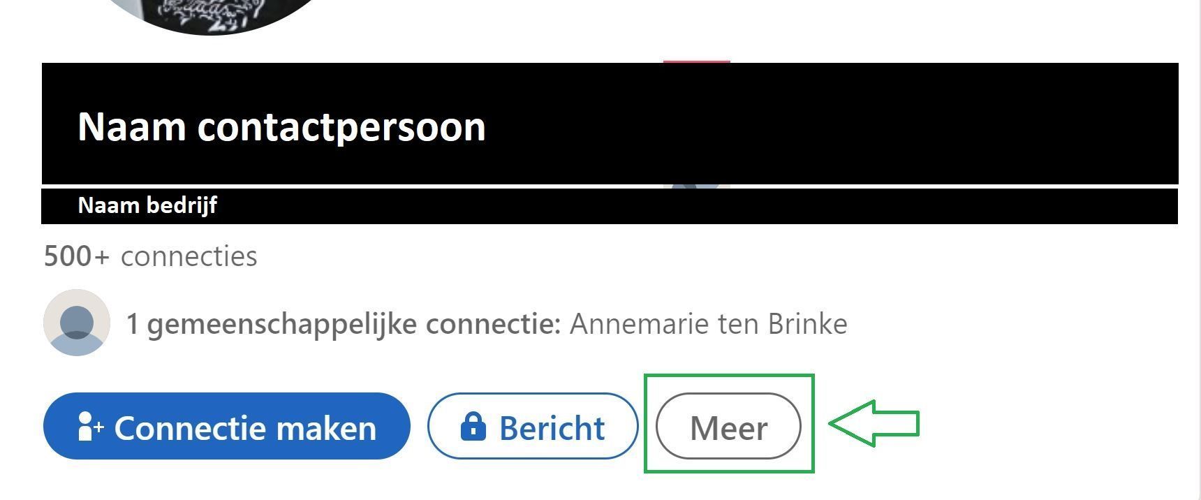 Contactgegevens op desktop