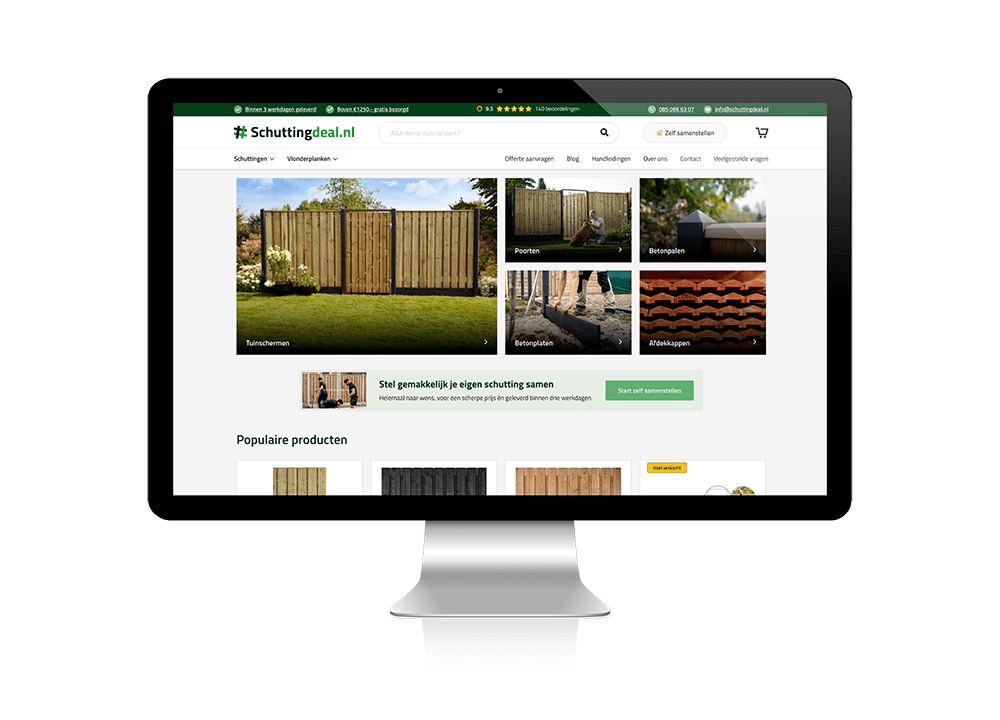webdesign voor schuttingdeal