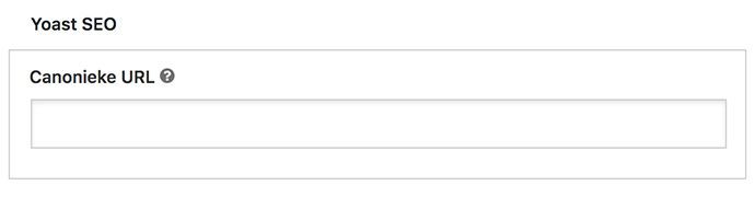 SEO yoast plugin canonieke URL