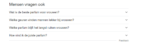 Zoekwoorden die gebruikt worden