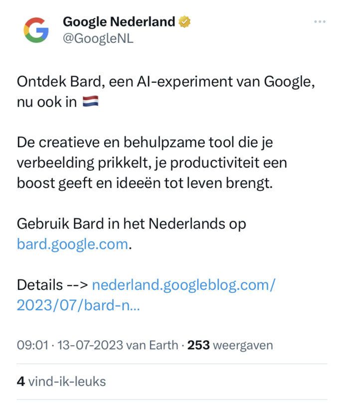 Google Lanceert Bard In Nederland 690x808