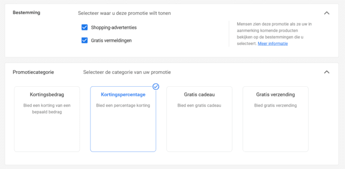 Google Merchant Promoties Toevoegen