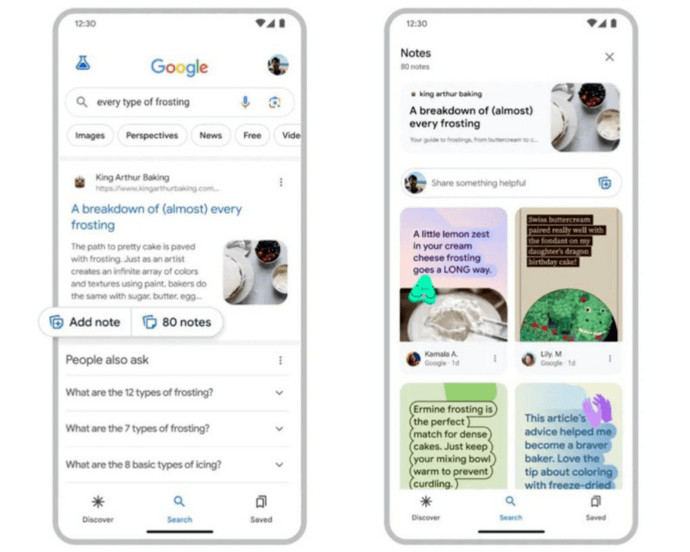 Google Search Notities Toevoegen