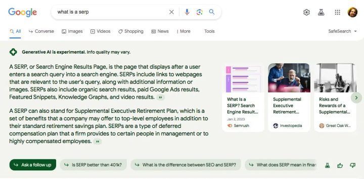 Google What Is A Serp Sge