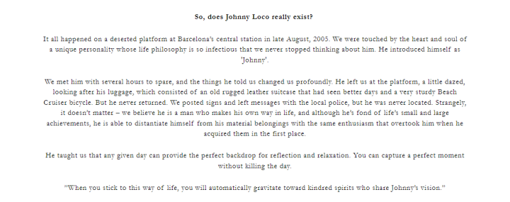 Johnny Loco Story