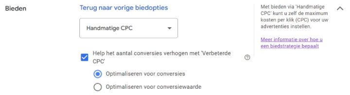 Biedstrategie Verbeterde Cpc