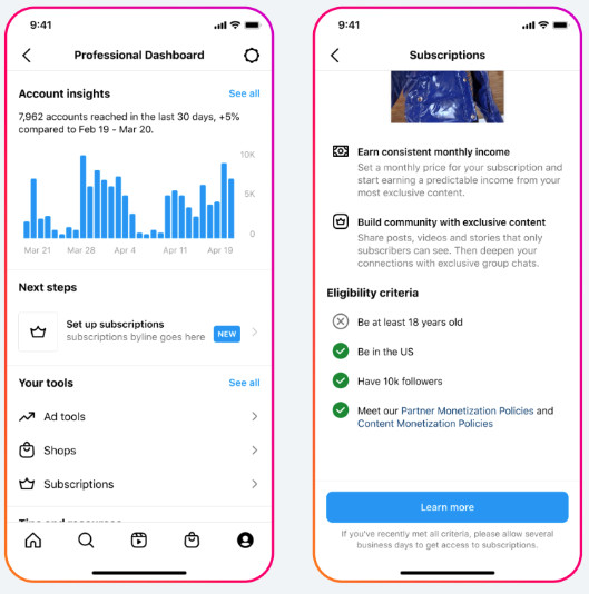 Instagram Abonnees Professioneel Dashboard