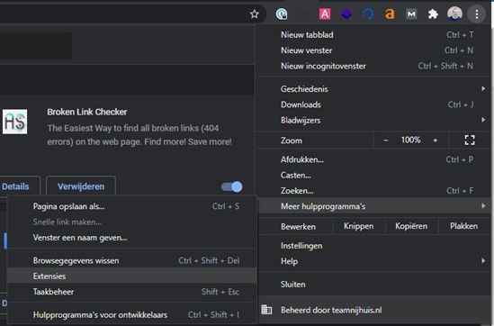 Extensies beheren en uitschakelen