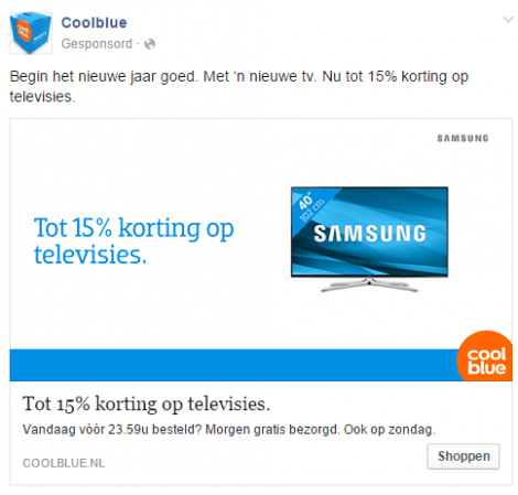 Facebook advertentie conversiedoel