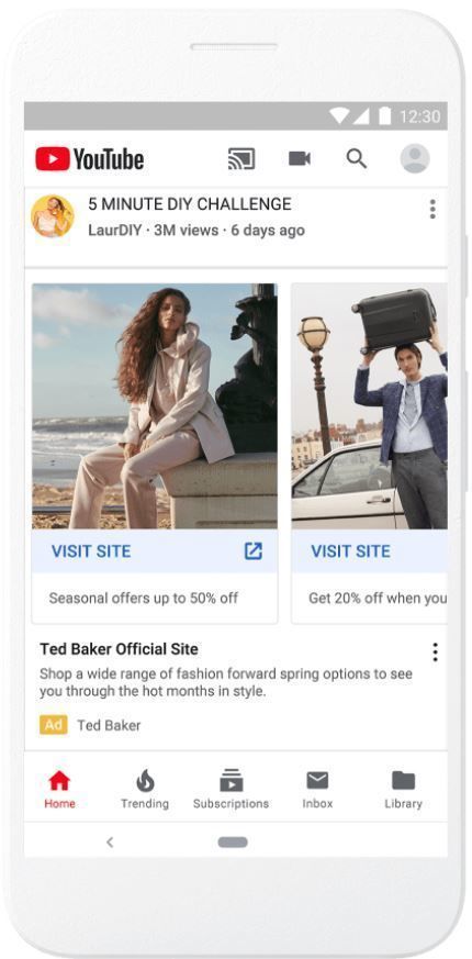 Discovery Ads in de feed van YouTube