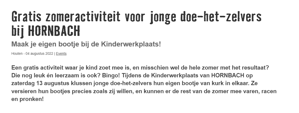 Hornbach Zomer