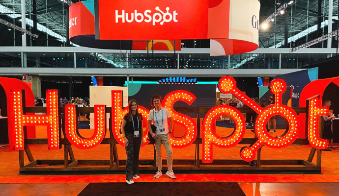 collega's nicole en christiaan bij hubspot inbound event boston