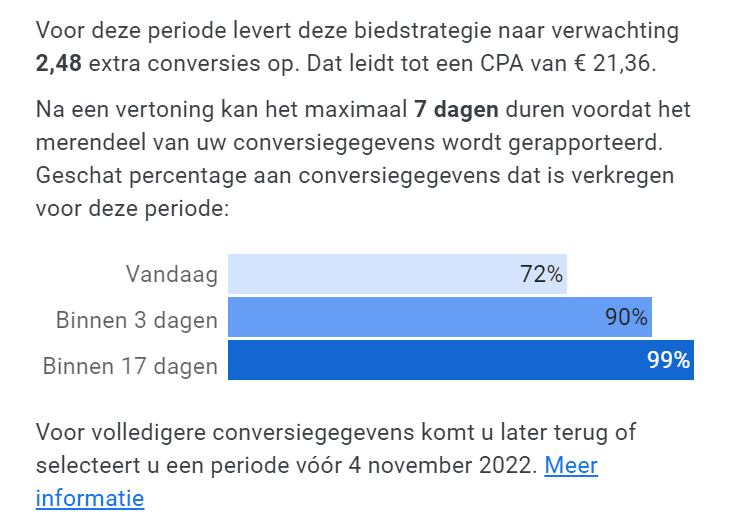 Conversies op tijd inzichtelijk maken