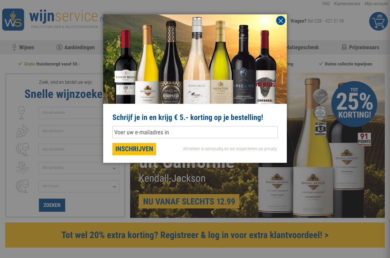 Maak gebruik van een popup in jouw webshop
