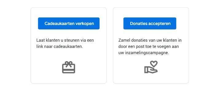 Nieuwe Mogelijkheden Cadeaukaarten Donaties Google Mijn Bedrijf