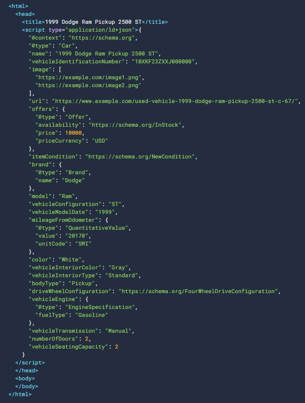 Voorbeeld Structured Data Code Die Je Kunt Gebruiken