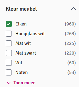 Kleur Meubel Eiken