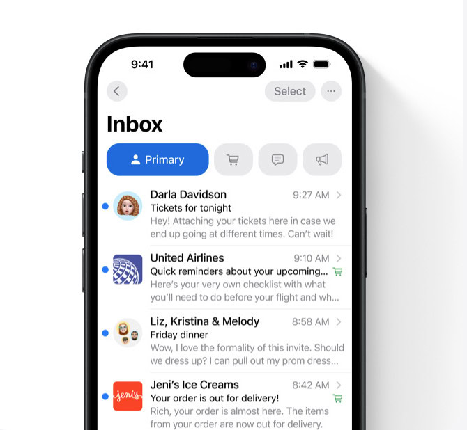 Mail Voorbeeld Van iOS 18
