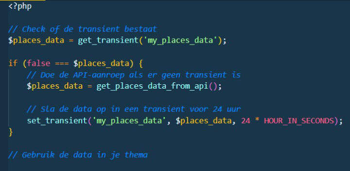 Voorbeeld Wp Transient