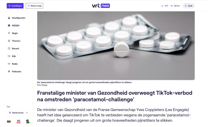 Verbod Op Tiktok Challenge Ook In Belgie Aan De Orde Voor Discussie