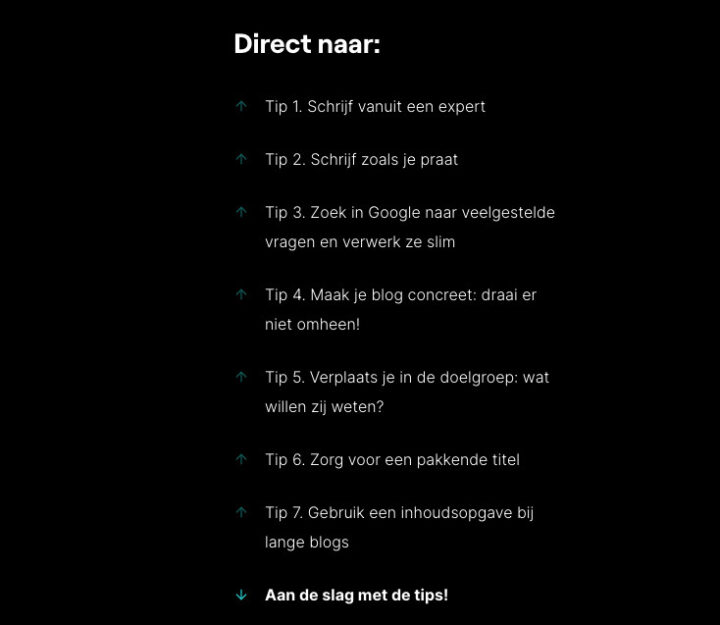 Een Inhoudsopgave Maakt Een Blog Schrijven En Lezen Makkelijker