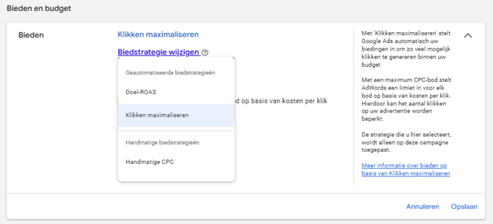 Biedstrategieën Voor Google Shopping