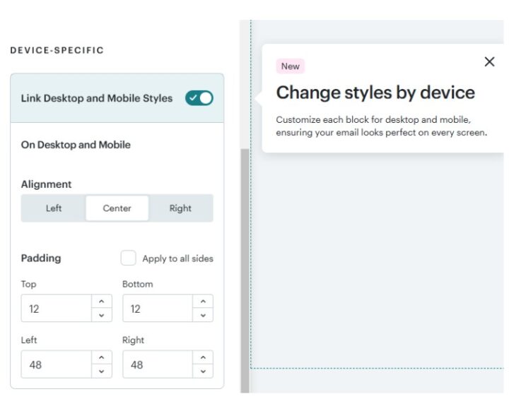 Mailchimp Update Nieuwe Optie Change Styles By Device