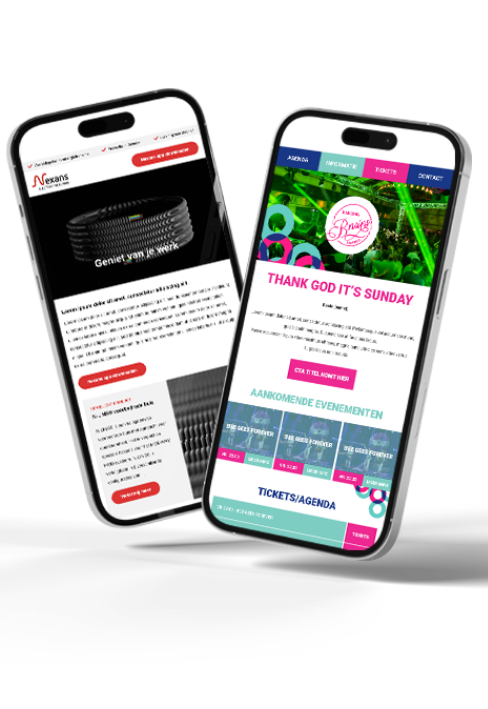 Email Template Laten Maken Een Visueel Voorbeeld Van Twee Telefoons Met Email Templates Gemaakt Door Designers Bij Dtch. Digitals