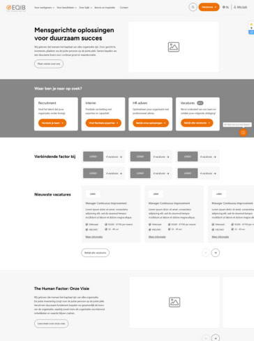 Wireframe Laten Maken Realisatie Voor Eqib Door Dtch. Digitals
