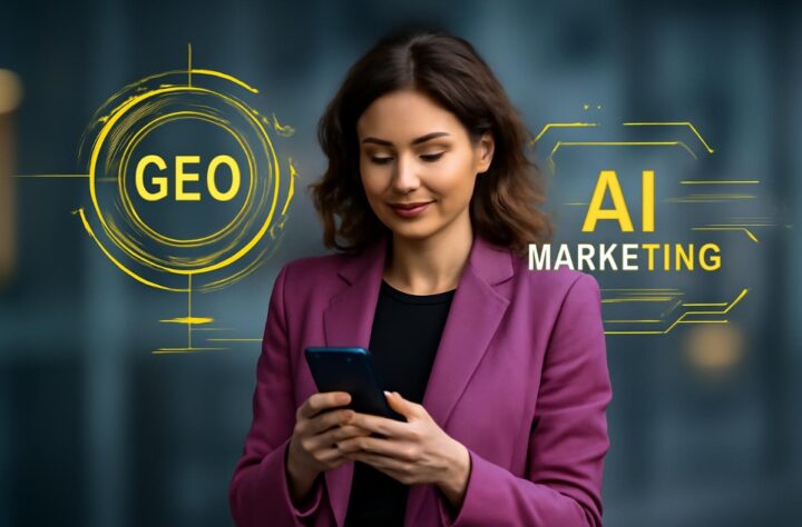 Ai Search En Geo Een Ai Afbeelding Van Iemand Die Aan Het Zoeken Is Naar Een Antwoord Op De Telefoon