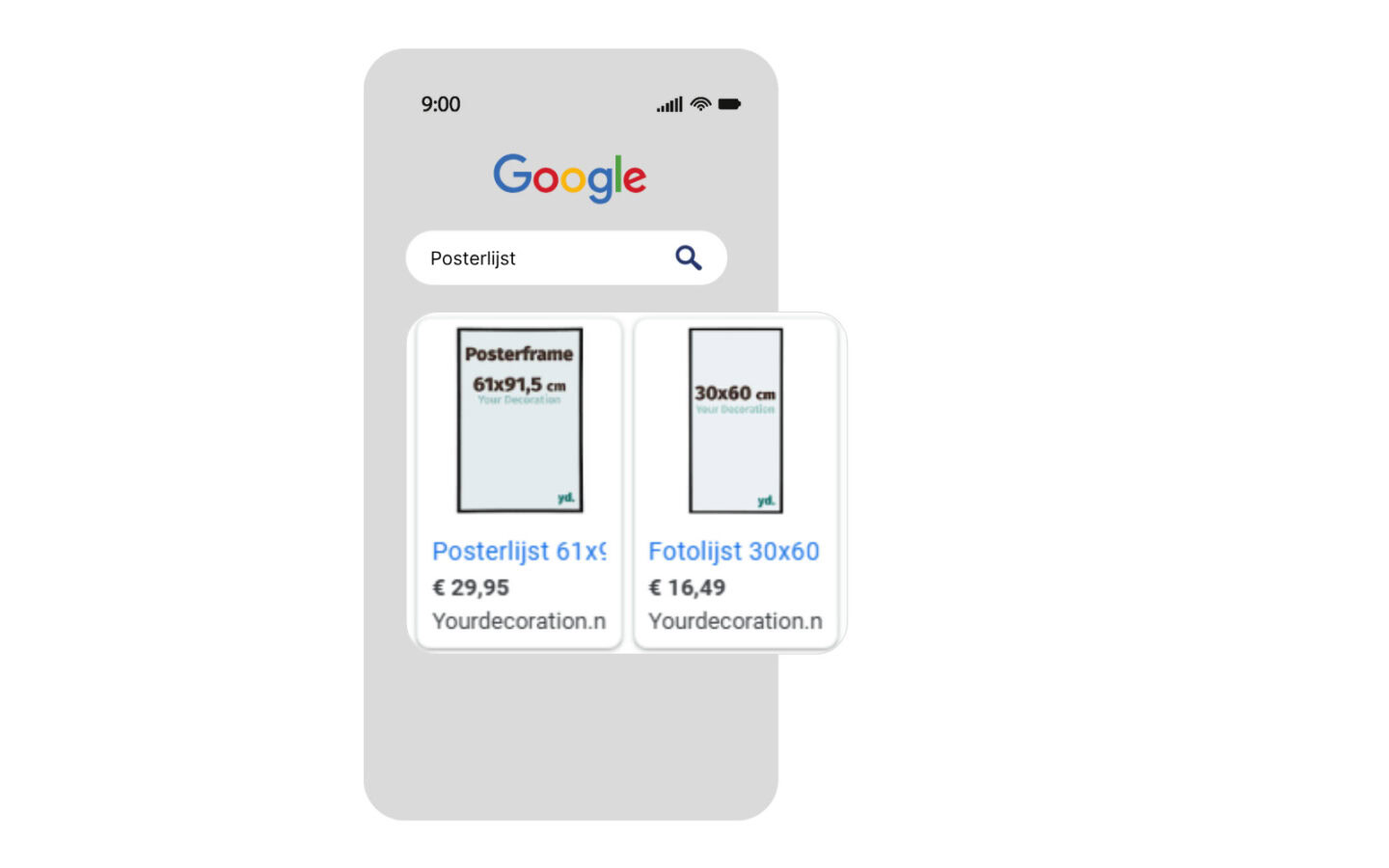 Voorbeeld Organisch Resultaat Met Google Organic Shopping Resultaat Als Je Zoekt Op Posterlijst