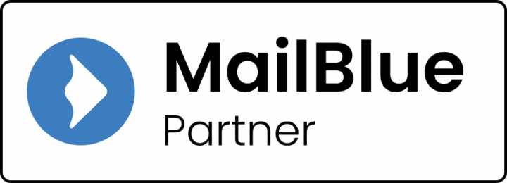 Partner Van Mailblue Badge Wit