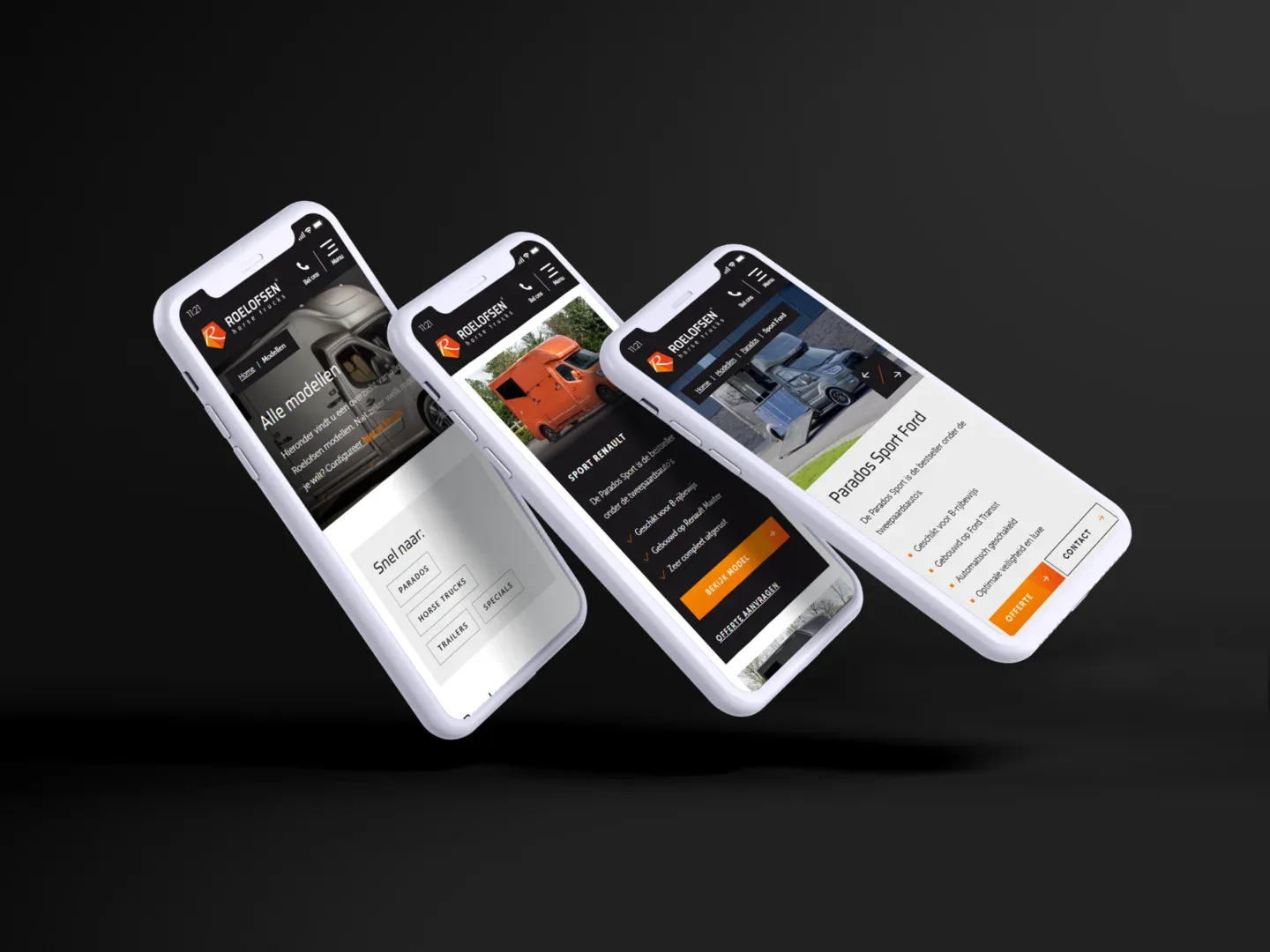 De Nieuwe Website Van Roelofsen Horse Trucks Functioneert Goed Op Telefoons