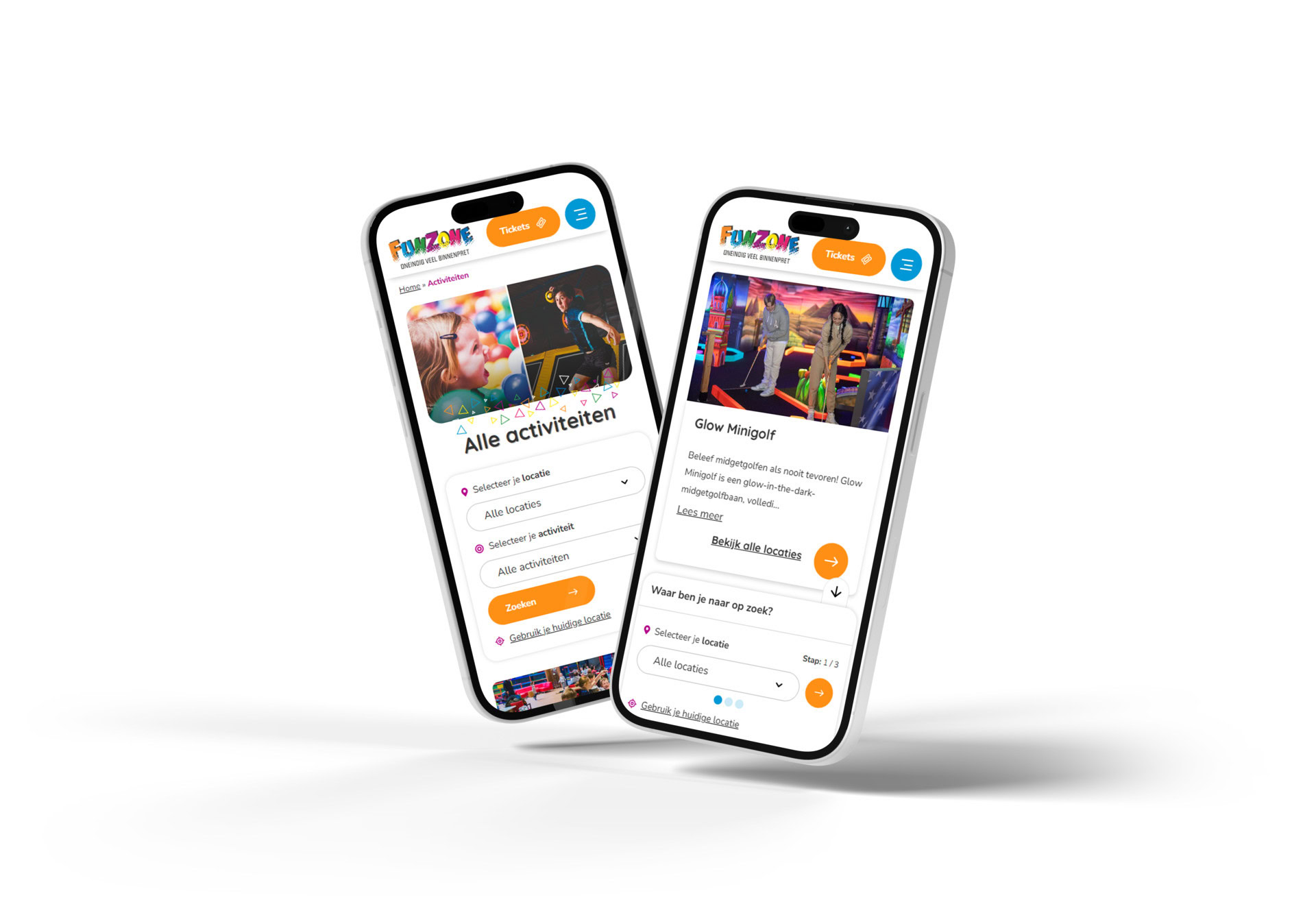 De Website Van Funzone Getoond Op Mobiele Telefoons