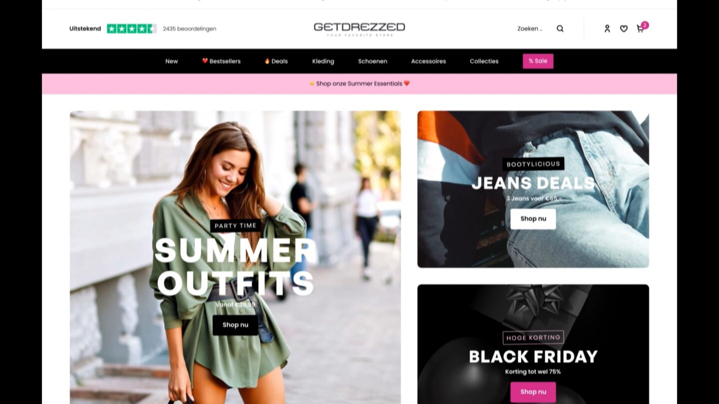 De Website Van Getdrezzed Is Voorzien Van Nieuwe Techniek
