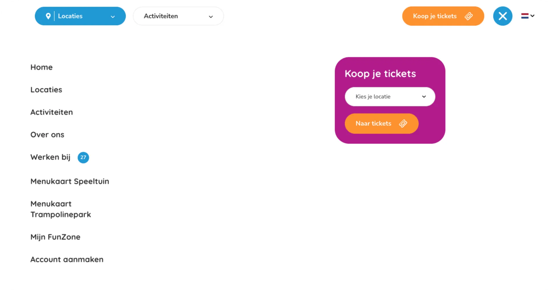 Menustructuur Vernieuwd Voor Gebruiksvriendelijkheid Voor Funzone Website