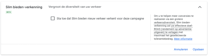 Slim Bieden Nieuw Verkeer Nieuwe Update Binnen Performance Max Campagnes