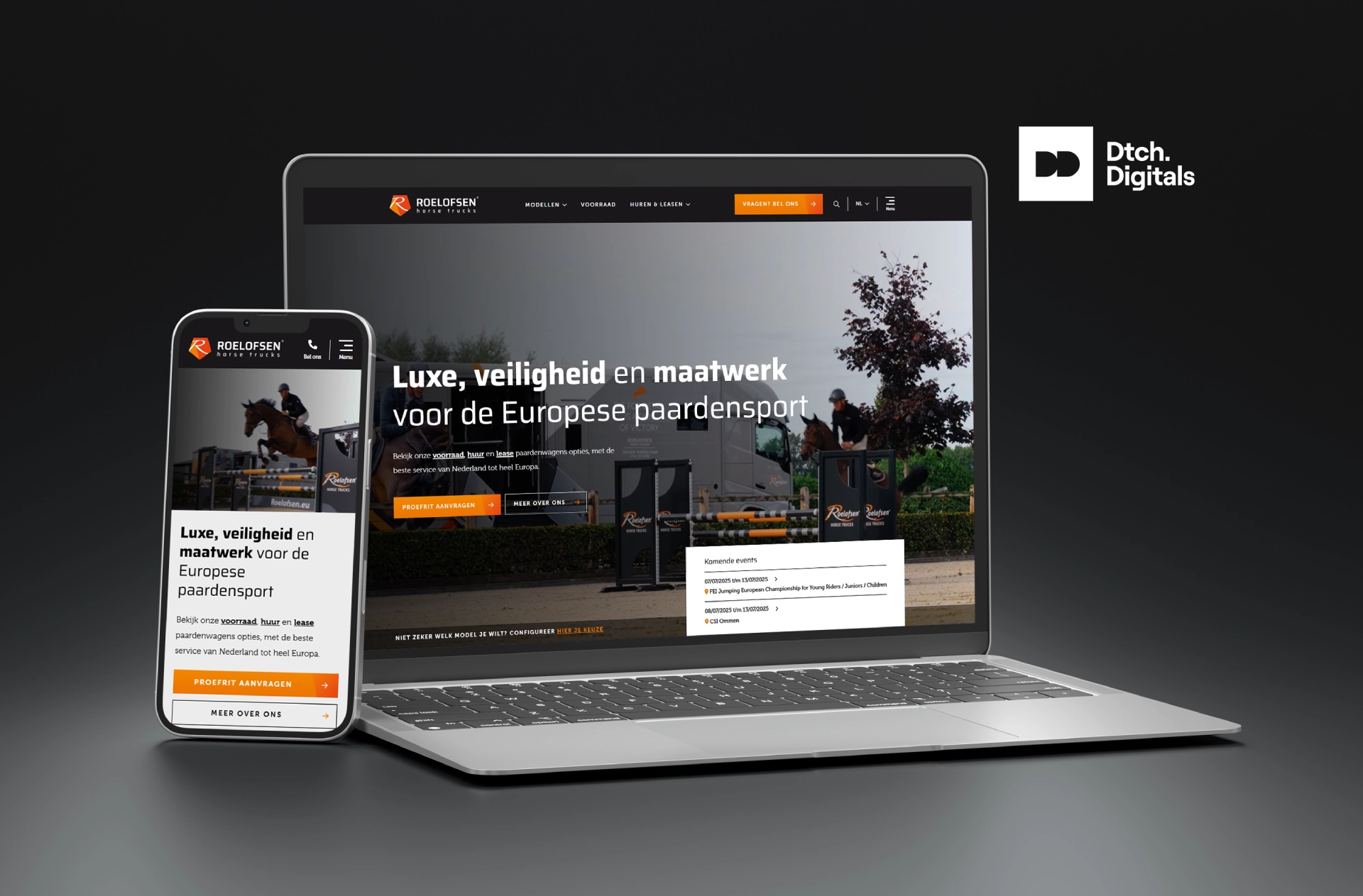 De Website Van Roelofsen Op Laptop En Mobiel Weergegeven